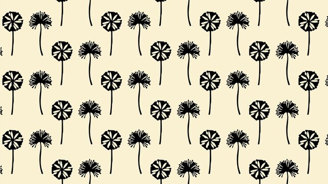 Fototapeta vector seamless dandelions pattern multicoloured