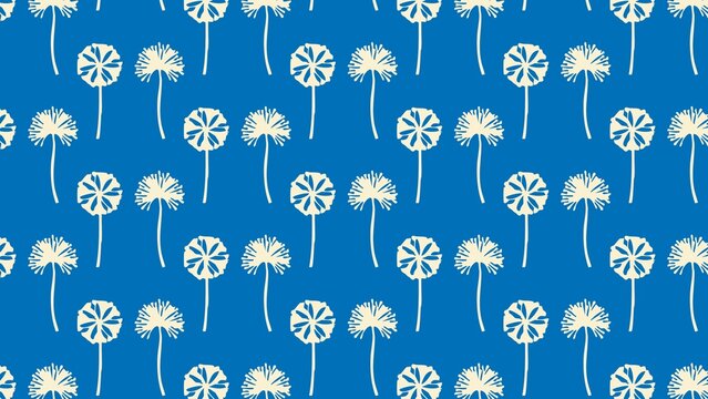 Fototapeta vector seamless dandelions pattern multicoloured