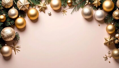 Festive holiday decorations christmas celebration digital art cozy indoor setting close-up view elegant ornamentation and pine greenery