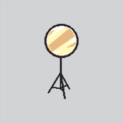 Pixel art illustration Camera Light. Pixelated Light Reflector.Camera Light Reflector Icon pixelated for the pixel art game and icon for website and video game. old school retro.