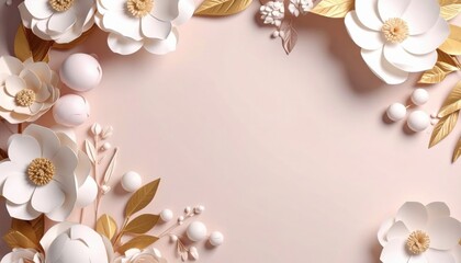 Elegant floral arrangement studio digital art soft pastel background close-up aesthetic design