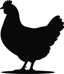 Vector black silhouette of a animals on a white background