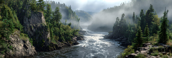 Eternal Dance of the Untamed River: A Symphony of Nature's Wild Majesty