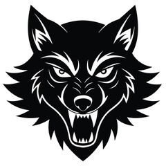 wolf head vector