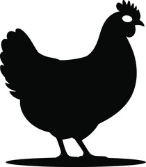 Vector black silhouette of a animals on a white background