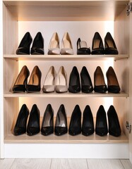 heels in the wardrobe AI generated