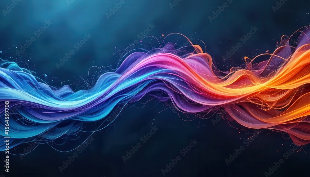 Aufkleber Vibrant abstract backgrounds featuring flowing colors for computer monitors