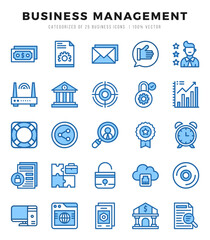 Business Management Two Color icons collection. Two Color icons pack. Vector illustration