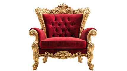 red armchair isolated on white