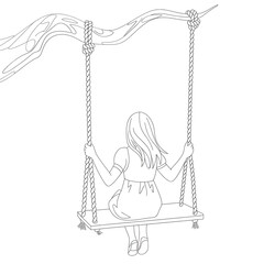 girl on swing