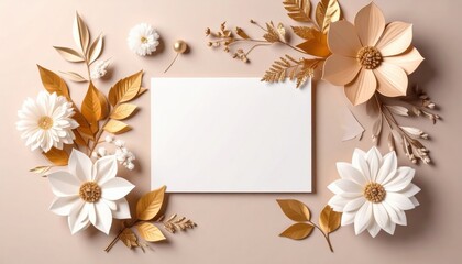 Fototapeta premium Floral arrangement art display home decor photography natural aesthetics top view creative design inspiration