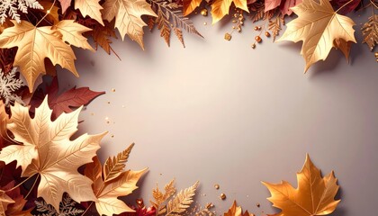 Autumn leaves arrangement nature scene decorative content warm environment aesthetic viewpoint seasonal concept
