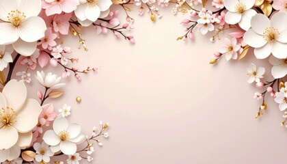 Spring blossom celebration floral arrangement decorative art soft pastel background close-up view elegance and serenity
