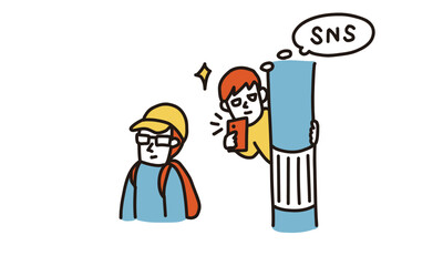 盗撮　街で見かけた人の写真を勝手に撮影してSNSにアップする人