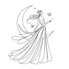 vector illustration of an angel