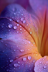 Morning Kiss: A Dew-adorned Petal in Nature's Embrace Capturing the Essence of Simplicity and Elegance