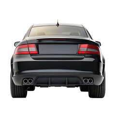 car back view  isolated on white background