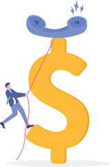 Telemarketing or telesales, phone call for selling product or business deal via telephone call,

