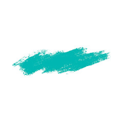 Grunge Style Turquoise Paint Stroke