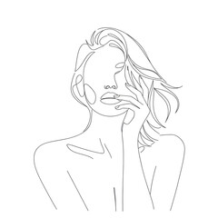 woman with long hair