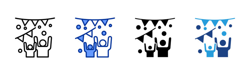 Party icon sheet multiple style collection
