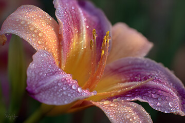 Morning Kiss: A Dew-adorned Petal in Nature's Embrace Capturing the Essence of Simplicity and Elegance