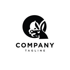 Letter Q Crazy Donkey Logo Icon