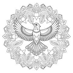 vector illustration of a decorative bird