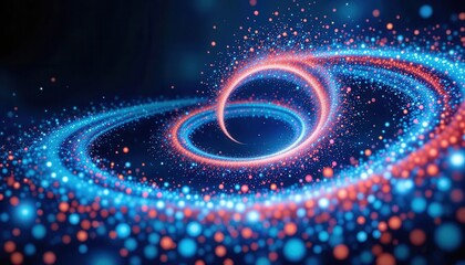 Colorful swirling patterns create an immersive background for computer monitors and screens