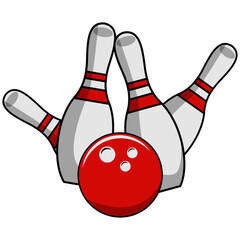 Bowling Ball And Pins