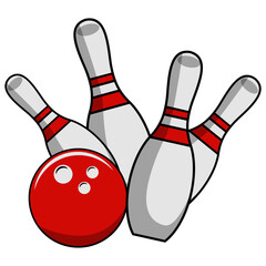 Bowling Ball And Pins