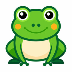 Fototapeta premium Frog Icon Vector | Generative AI & Linocut Silhouette Design for Microstock