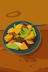 Rujak is a traditional Indonesian salad.