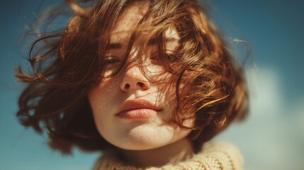 Close-Up of Soft Wavy Hair Styled with Natural Flowing Movement