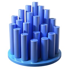 3D Bar Chart Graph Icon - Business and Data Analysis Concept