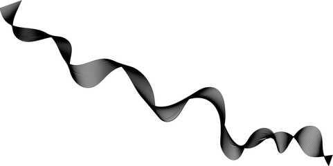 black ribbon on white background