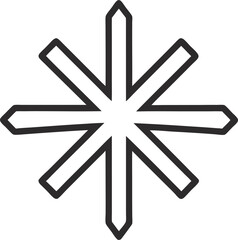 snowflake icon on white background