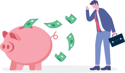 Loss money from economic crisis or stock market crash,
