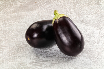 Raw ripe organic eggplant vegetable