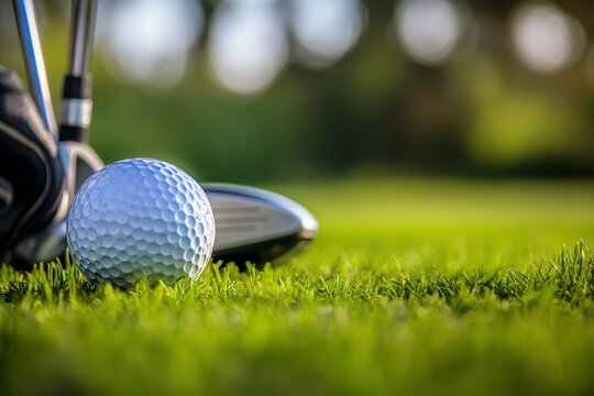 golf ball and the club