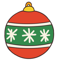 Christmas ball hand drawn illustration