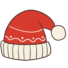 Christmas hat hand drawn illustration