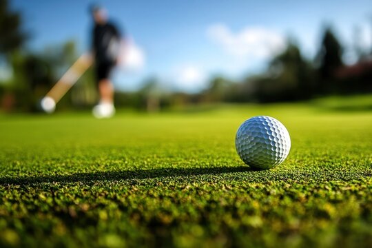 golfer with golf ball