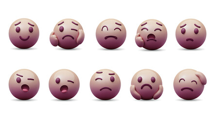 Naklejka premium set of easter eggs with faces