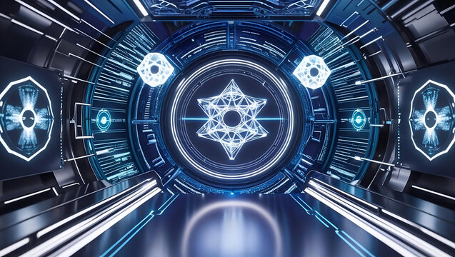 abstract technology background with binary code