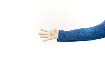 A Healthcare Worker's Hand Protected with a Surgical Glove, Ready to Serve and Ensure Safety