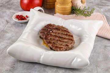 Grilled beef burger cutlet minced meat