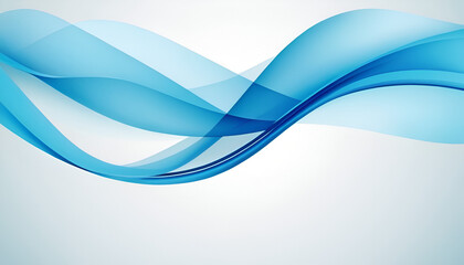 Naklejka premium abstract blue wave with white background