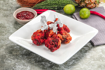 Indian cuisine - Red Chicken lolypops