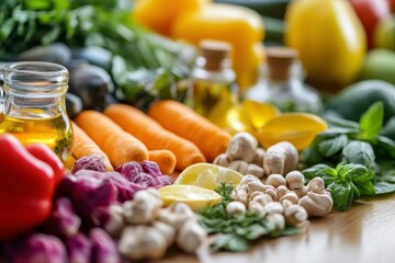 fresh vegetables and fruits on the table